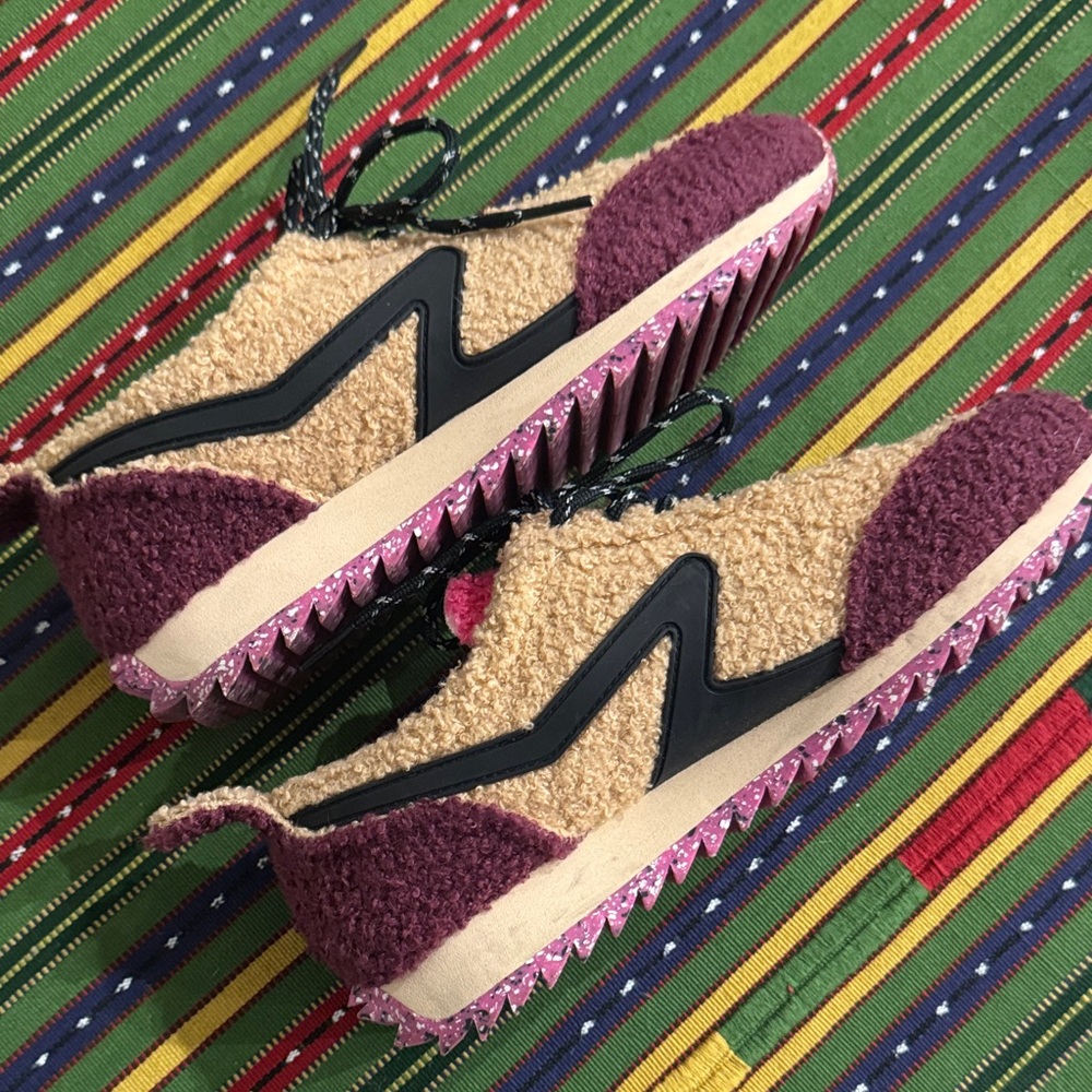 rag & bone Retro Runner Shearling Sneakers Camel Size EU 38 - Picture 11 of 16
